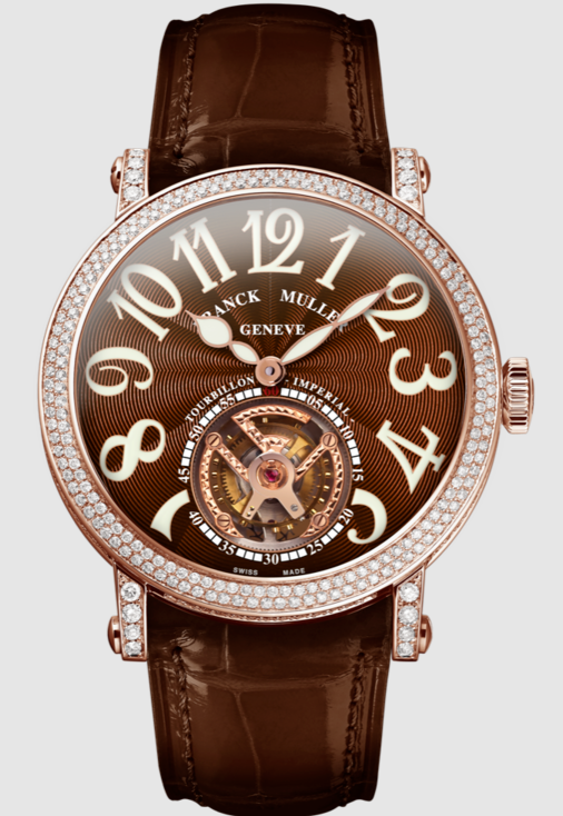 FRANCK MULLER Round Classic Elegance Tourbillon 7008 T D Rose Gold with diamonds Replica Watch